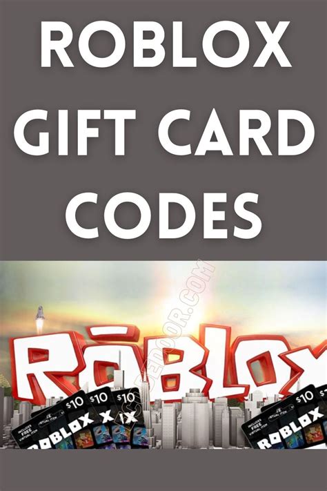 Roblox Gift Card Codes Artofit