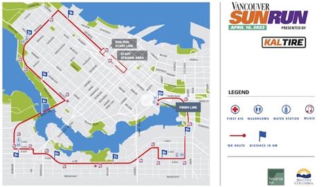 vancouver sun run route road closures  scenic spots vancouver