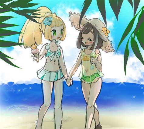 リーリエポケモン ミヅキポケモントレーナー 「ミヅリリ～楽しい夏の午後～ 」ちょりもっきのイラスト