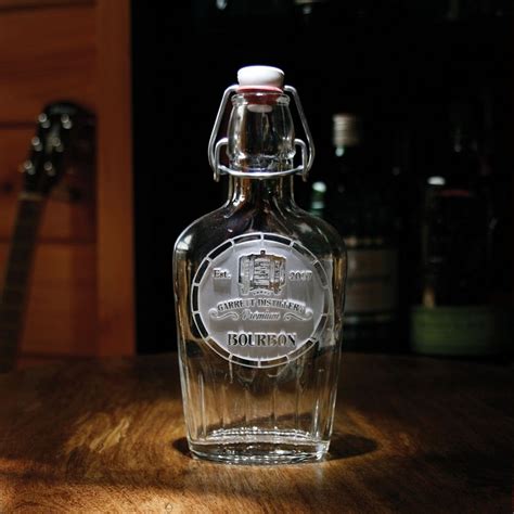 Personalized Bourbon Label Flask Signals