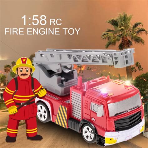 Create Toys 8026 Remote Control Fire Engine Truck Toy Operated ...