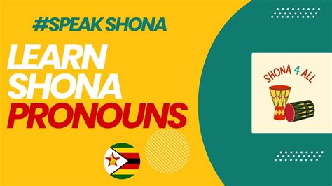 Learn Pronouns In SHONA Learning Shona Speakshona YouTube