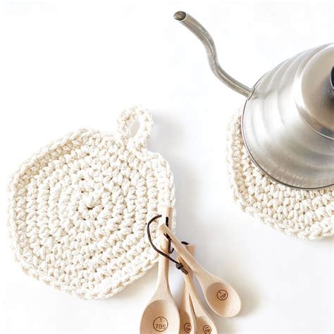 Crochet Hot Pad Pattern Easy Double Thick Crochet Hot Pad Etsy