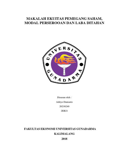 Makalah Ekuitas Pemegang Saham Pdf