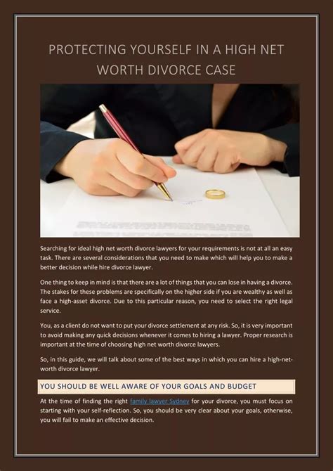 Ppt Protecting Yourself In A High Net Worth Divorce Case Powerpoint Presentation Id 11281782