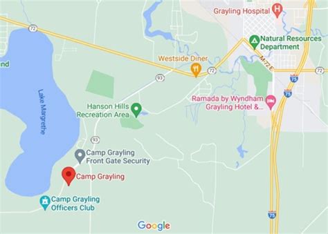 Where is Camp Grayling, Michigan? see area map & more