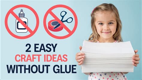 2 Easy Craft Ideas Without Glueno Glue Paper Crafteasy Paper Craft