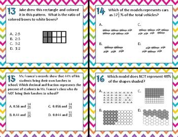 Teks E Ratios Percents Task Cards By Cownting In Fourth Tpt