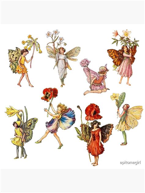 Victorian Flower Fairies Poster By Epitomegirl Redbubble