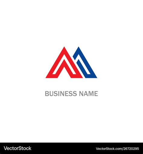 Triangle Letter M Company Logo Royalty Free Vector Image