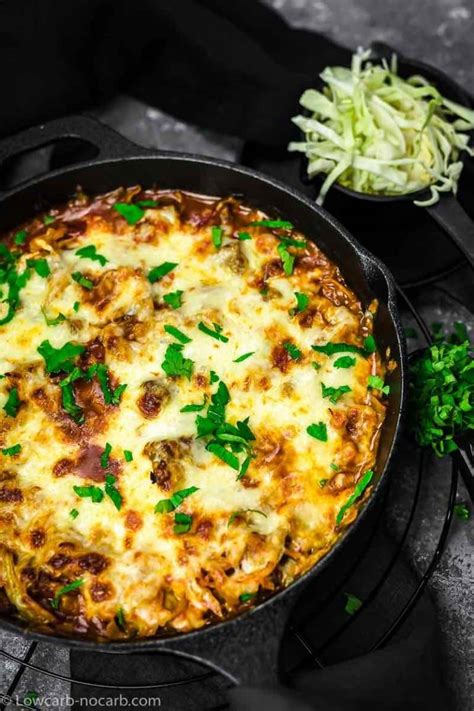 Cheesy Cabbage Beef Keto Casserole Recipe Low Carb No Carb