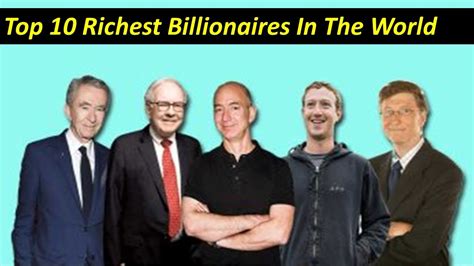 Top 10 Richest Billionaires In The World 2020 Youtube