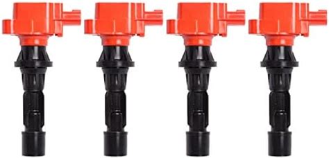 Amazon ENA Set Of 4 Red Ignition Coil Pack 2 0L 2 3L L4 Compatible