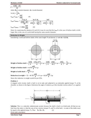 Torsion Of Circular Shafts PDF