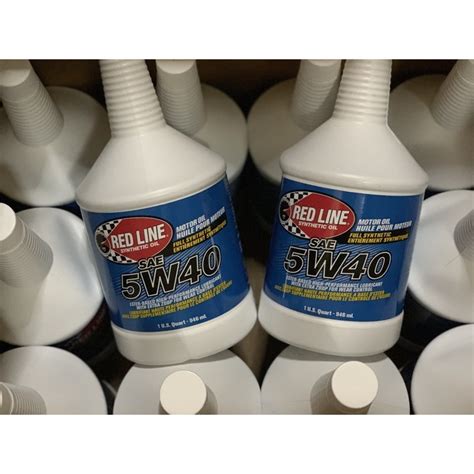 Red Line SAE 5w30,5w40 ขนาด 1ควอท (0.946L) 4ควอท แถมเสื้อหรือพวงกุญแจ ...