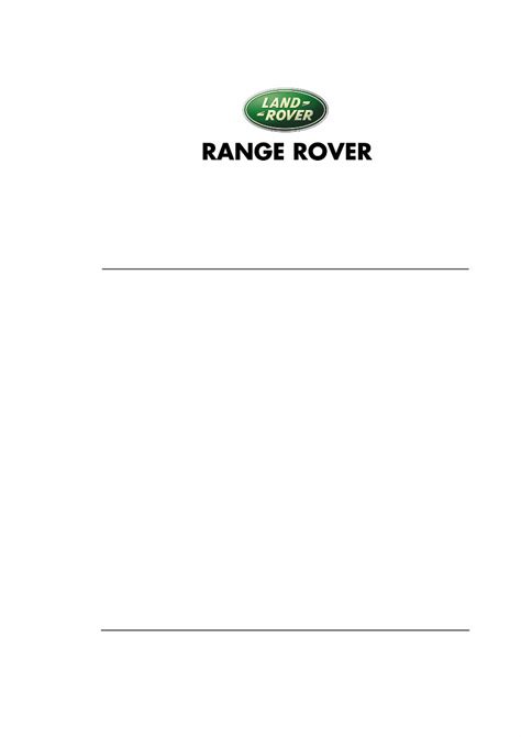 Land Rover Range Rover L Workshop Manual Wiring