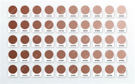 Premium Vector | Shades of brown color palette with hex