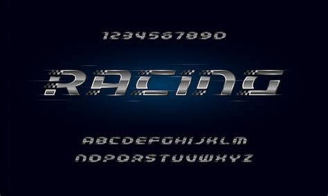 Premium Vector Sport Futuristic Modern Alphabet