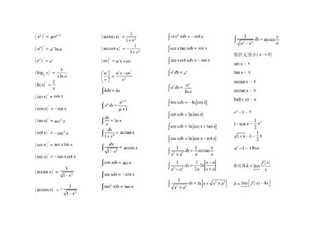 常用微积分公式结构土木在线