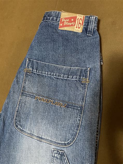 Vtg Pure Playaz P Series X Hip Hop Denim Blue Jeans Free Shipping