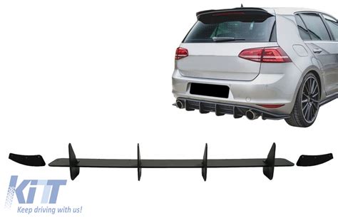 Rear Bumper Extension For Diffuser Suitable For VW Golf 7 VII GTI 2013