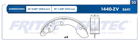 Balata Tambor Trasera Chevrolet Truck Tracker Suzuki Sidekick