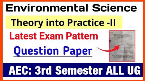 Environmental Science Theory Into Practice 2 Question Paper 3rd