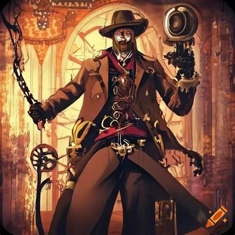 Poster Of An American Anime Steampunk Wild West Outlaw Gang On Craiyon