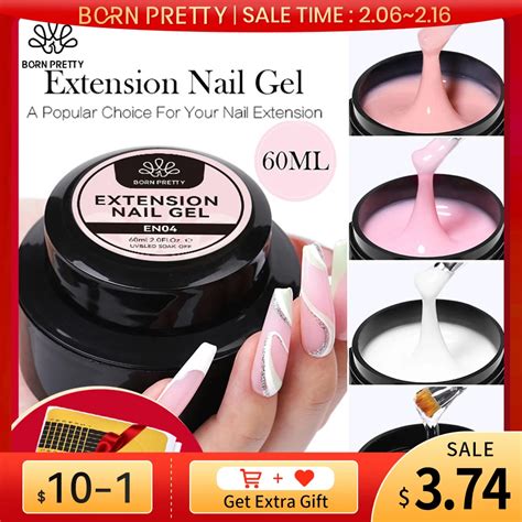 Born Pretty Vernis Ongles En Gel Dur Ml Nude Rose Blanc