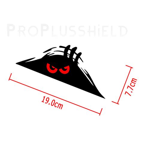 1pc Red Eyes Monster Peeper Scary Funny Car Bumper Window Vinyl Decal