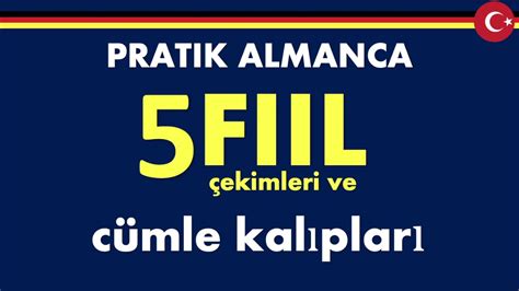 ALMANCA FIIL çekimi kolay CÜMLE örnekleri öğreniyorum I Almanca