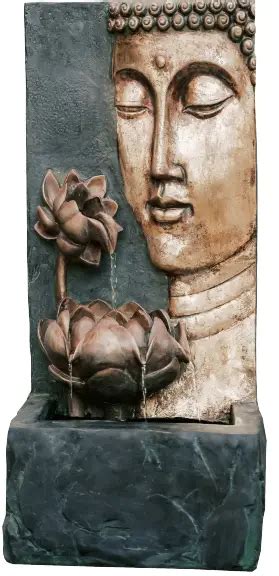 Xbrand Cr Bdftna Indoor Outdoor Cascading Lotus Buddha Face Fountain