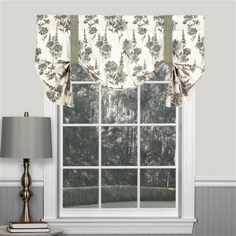 Chic Garden Grey Lined Tie Up Valance Pretty Windows