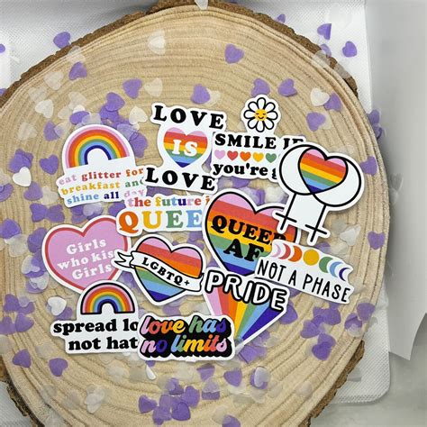 Lgbtq Pride Sticker Pack Inclusive Love And Equality Quotes 3 Inch