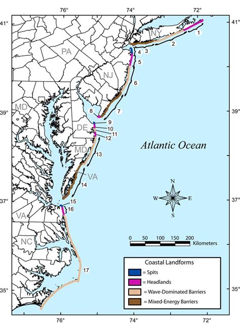 Map Of Florida Atlantic Coastline Map Of World