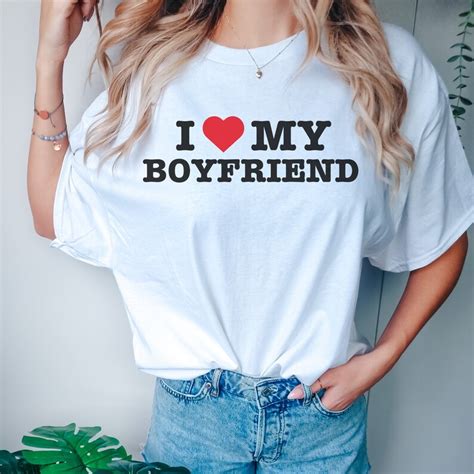 I Love My Boyfriend Shirt Couple Sweatshirt Funny Girlfriend T Valentines Hoodie Couple