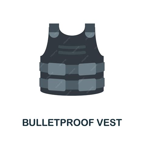 Premium Vector | Bulletproof vest flat icon color simple element from