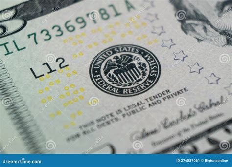 Macro Shot Image of the Corner of a 5 Dollar Bill Banknotes. Concept of ...