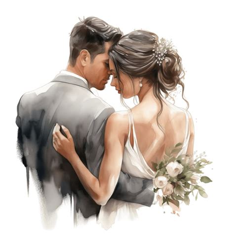 Wedding Bride and Groom Back Clipart, 10 JPG Couple Clipart Wedding Day ...