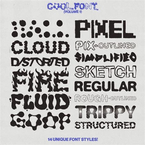 Cool Font (Vol. 1) | Graphic design fonts, Cool fonts, Graphic design ...