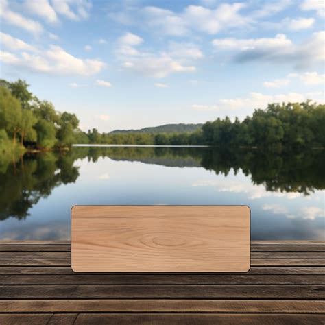 Premium AI Image A Wooden Board On A Dock That Says Quot A Wooden