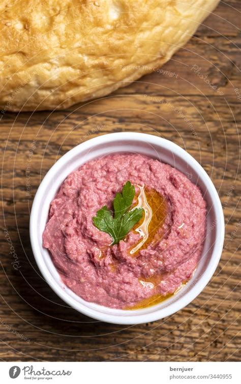 Rote Beete Humus Hummus Ein Lizenzfreies Stock Foto Von Photocase