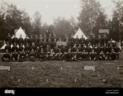 Group Portrait Of Officers And Soldiers At The Life Regiments