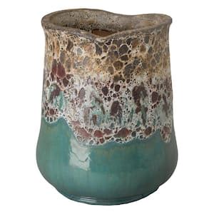 Reviews For Emissary In D X In H Teal Ceramic Round Planter