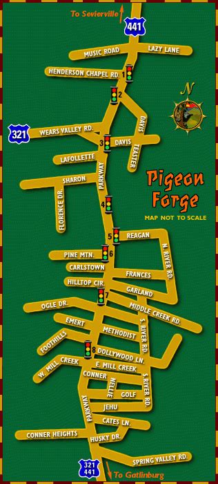 Pigeon Forge Map - Inside Pigeon Forge TN