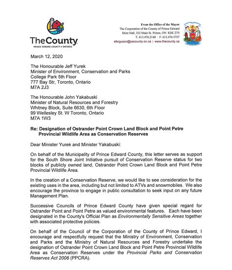 Municipal Letter Of Support South Shore Joint Initiative