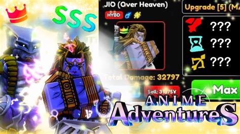 Unique Dio Overheaven SSS Stats Showcase Anime Adventures YouTube