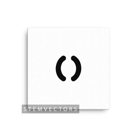 Brackets Math Symbol digital Download Black and White Vector - Etsy