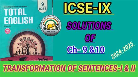 ICSE IX Total English Solution 2024 25 Solved Assignments Of