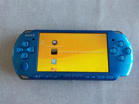 Consola original Sony PSP psp imaculada última versão cor rara azul